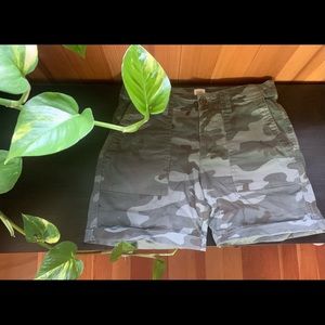 Green camo shorts